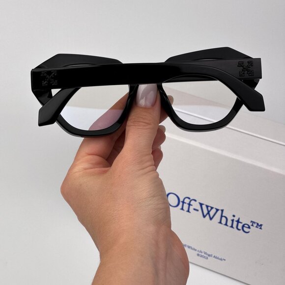 Off-White STYLE 43 Eyeglasses – Black Cat Eye Frame | Model OERJ043 1000 - Picture 2 of 12